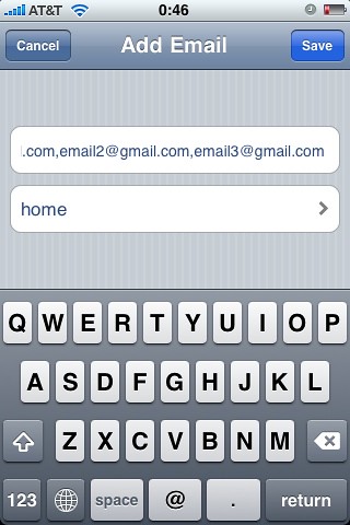 Screenshots for article on using email groups in iPhone Mail